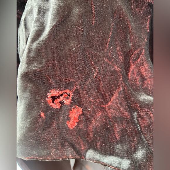 90s Emanuel Ungaro Velvet Square Neck Side Slit Minimal Whimsigoth Maxi Dress 8P - Picture 7 of 7